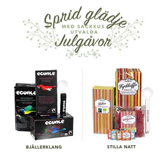Årets julgåvor från Sackeus - Fair trade och ekologiska godsaker