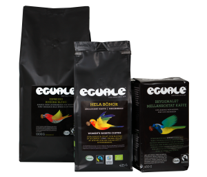 Fairtrade-märkt och ekologiskt kaffe